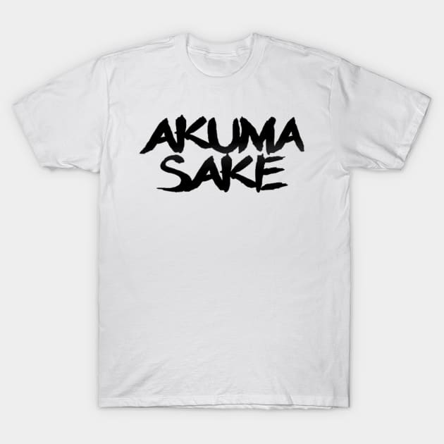 Akuma Sake Logo- Black Design T-Shirt by sketchbooksage